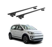 Barres de toit transversales pour VW Cross Up 2012-2019 Alu Noir 2 pièces ABE