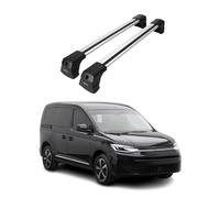 OMAC Barres de Toit compatibles avec VW ID. Buzz 2022-2026 - 2 Barres - Antivol Inclus - Aluminium Argent