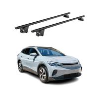 Barres de toit transversales pour VW ID4 2021-2026 Alu Noir 2 pièces ABE