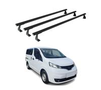 Barres de toit transversales pour VW T7 Multivan 2021-2024 alu noir 3x