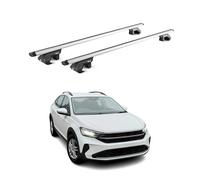 Barres de toit transversales pour VW Taigo 2022-2025 Aluminium Gris 2 pièces ABE