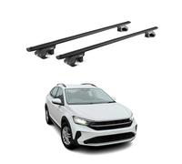 Barres de toit transversales pour VW Taigo 2022-2026 Aluminium Noir 2 pièces ABE