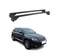 Barres de toit Transversales pour VW Touareg 2002-2010 Aluminium Noir