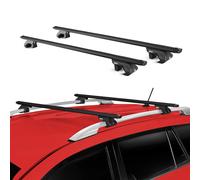Barres de toit transversales Universal pour Voiture Noir 120cm Alu Noir 2Pcs ABE