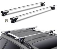 Barres de toit transversales universelles VEVOR, 120 cm (47,2 pouces) barres de toit transversales en aluminium, adaptées au rail latéral surélevé avec espace, capacité de charge de 90 kg, barres tran