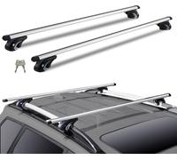 VEVOR Barres transversales de Toit universelles, 135 cm, Barre supérieure de Voiture en Aluminium, Compatible avec Les Rails latéraux surélevés, réglable avec verrous, pour SUV, berline, fourgonnette
