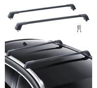 Barres de toit transversales universelles VEVOR, max. 135,8 cm (53,5 pouces) Barres de toit transversales en aluminium, s'adaptent sans espace sur les rails latéraux striés, capacité de charge de 90 k