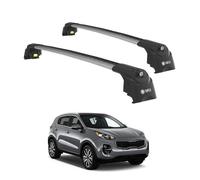 Barres de Toit TURTLE AIR-2 KIA SPORTAGE QL 2016 2017 2018 2019 2020 2021 (SUV) Argent