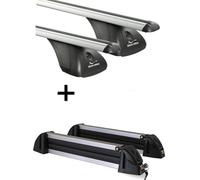 Barres de toit VDP + porte-skis / porte-planches à neige / porte-skis en aluminium 4 paires de skis compatibles avec Mercedes CLS 4 portes 2004-2010
