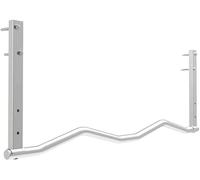 Barres de traction en acier montées sur poutres for exercices du haut du corps(Silver,Curved rod)