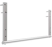 Barres de traction en acier montées sur poutres for exercices du haut du corps(Silver,Straight rod)