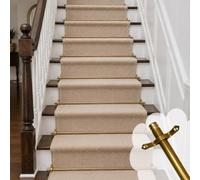 Barres décoratives pour tapis d'escalier - Fixation sécurisée pour escaliers, longueurs personnalisables de 50 à 160 cm, installation facile, lot de 60, 70 cm - Idéal pour la décoration inté