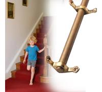 Barres d'escalier de sécurité en laiton pour tapis, lot de 16, 15, 14, 13, 12, 10, 5, 3, dorées, faciles à installer pour fixer les tapis d'escalier, usage commercial/résidentiel (14 pièces,