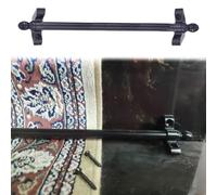 Barres d'escalier noires avec clips pour tapis, réglables de 24 à 39,6 pouces, finition laiton, ensemble de 13 pour une utilisation intérieure/extérieure, parfaites pour l'installation de ta