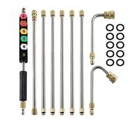 Barres d'extension pour nettoyeur haute pression, 4000PSI Pointes de Lance de Remplacement télescopiques Outils de Nettoyage pour Le Lavage des fenêtres de Toit