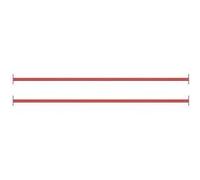 Vidaxl Barres Fixes D'exercice 2 Pcs 125 Cm Acier Rouge