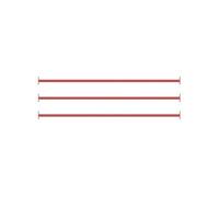 vidaXL Barres fixes d'exercice 3 pièces 125 cm Acier Rouge