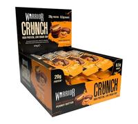 Barres hyperprotéinées Warrior Crunch 20 g - Barre à faible teneur en sucre et en glucides - paquet de 12 x 64 g - incroyablement savoureuse - garantie halal (Chocolat noir aux cacahuètes)