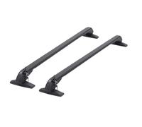 Barres Montage Toit Voiture Universelles en Aluminium Noir, Porte-Bagages avec Barre Horizontale Supérieure Verrouillable(A)