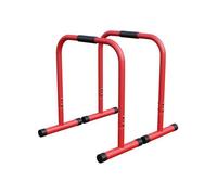 GORILLA SPORTS® Barres Parallèles - Paire, Hauteur 73 cm, Charge Max 200kg, Acier Haute, Noir/Bleu/Rouge - Station de Dip Parallettes, Dips Stand, Calisthenics, Push Up Bars, Musculation, Fitness, Gym