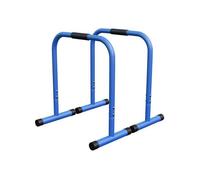GORILLA SPORTS® Barres Parallèles - Paire, Hauteur 73 cm, Charge Max 200kg, Acier Haute, Noir/Bleu/Rouge - Station de Dip Parallettes, Dips Stand, Calisthenics, Push Up Bars, Musculation, Fitness, Gym