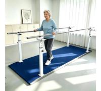 Barres parallèles de rééducation, hauteur et largeur réglables | Équipement d'entraînement à la verticalisation et à la rééducation des membres inférieurs(Blue)