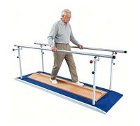 Barres parallèles pour physiothérapie, Barre d'aide à la marche à hauteur et largeur réglables, pour exercices de rééducation à domicile ou en milieu professionnel(Blue)