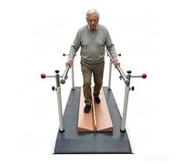 Barres parallèles pour physiothérapie, Barre d'aide à la marche à hauteur et largeur réglables, pour exercices de rééducation à domicile ou en milieu professionnel(Grey)