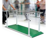 Barres parallèles pour physiothérapie - Barres d'entraînement à hauteur et largeur réglables - Équipement de rééducation robuste pour troubles de l'équilibre à la marche et exercices à domicile(Green)