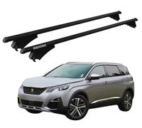 Barres Portatout Porte-Paquet De Toit Pour Peugeot 5008 2017-2020 Noires Menabo