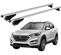 Barres Portatout Pour Hyundai Tucson (Tl) De 2015- Avec Antivol Argent Menabo