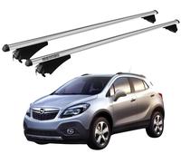 Barres Portatout Pour Opel Mokka A 2012-2019 Avec Antivol Menabo Argent