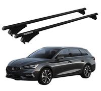 Barres Portatout Pour Seat Leon 4 Sportstourer 2020 - Menabo Aluminium Noir