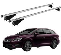 Barres Portatout Pour Seat Leon (5F) ST 2012-2020 Avec Antivol Menabo Aluminium