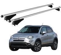 Barres Portatout XL Pour Fiat 500 X De 2015 Avec Antivol Menabo Aluminium