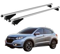 Barres Portatutto Pour HONDA HR-V 2015-2021 Avec Antivol Argent MENABO RAILING