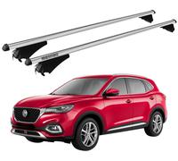 Barres Portatutto Pour MG HS De 2018 Avec Antivol Argent Menabo Railing Bas