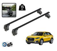 Barres Porte-Sacs De Toit Pour Audi Q2 2016 - Nordrive - Acier Noir, 120 Cm