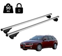 Barres Porte-Tout Pour Alfa Romeo 159 Sportwagon 2006-2013 Avec Rampe Antivol