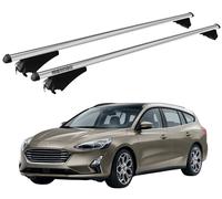 Barres Porte-Tout Pour Ford Focus IV Wagon De 2018 Avec Antivol Argent