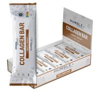 Barres Proteinées au Collagène (5g) et Protéines (11g) - Goût Noisettes - Pack de 12 barres x 46g - Riche en Fibres, Sans sucre ajouté, Sans gluten, Sans huile de palme - Humble+