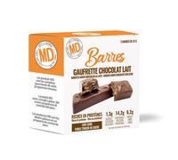 Barres protéinées chocolat au lait coeur gaufrette Boîte de 5 MD
