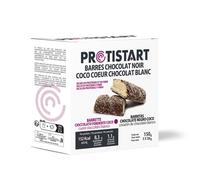Barres protéinées chocolat noir coco chocolat blanc PROTISTART