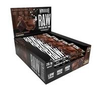Barres protéinées Raw Flapjack (20 g) - 12 x 75 g - Substitut de repas faible en sucre - Collation saine à base d’avoine pour énergie (Brownie au chocolat)