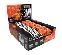 Barres protéinées Raw Flapjack (20 g) - 12 x 75 g - Substitut de repas faible en sucre - Collation saine à base d’avoine pour énergie (Caramel salé)