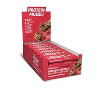 BioTechUSA BioTechUSA Protein Muesli, Barre de céréale ayant une teneur élevée en protéines, avec des vitamines, des minéraux, 28 * 30 g, Myrtille-Framboise