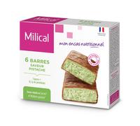 Barres saveur pistache boîte de 6 Milical
