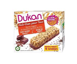 BARRES SON D'AVOINE AUX GRAINES DE CHIA 160G, DUKAN, LOT DE 3