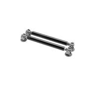 Barres stabilisatrices pour auto 1 paire de barres renfort universelles pour pare-chocs avant et arrière, réglables, pour une utilisation en course automobile (75/100/150/200 mm)(Black 7.5cm)