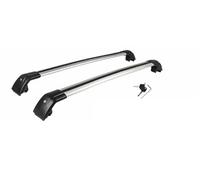 Barres Toit Railing Barre Transversale Réglable pour Land pour Rover pour Discovery pour Sport 2015 - 2026 Rail De Toit Noir Barres Chargement Verrouillables 2 Pièces(Black and Silver)